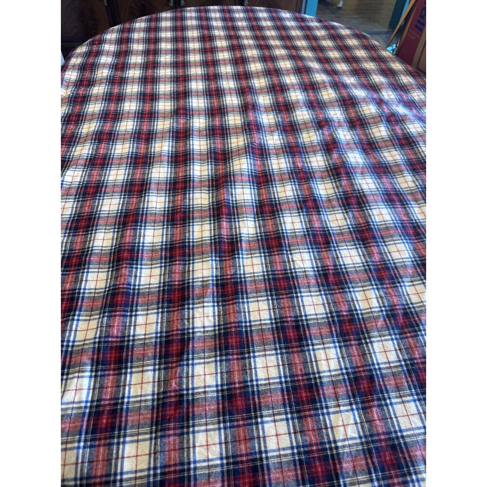 Vermont Country Store King Size Plaid Cotton Flannel Bedding Comfy Cozy Rustic C